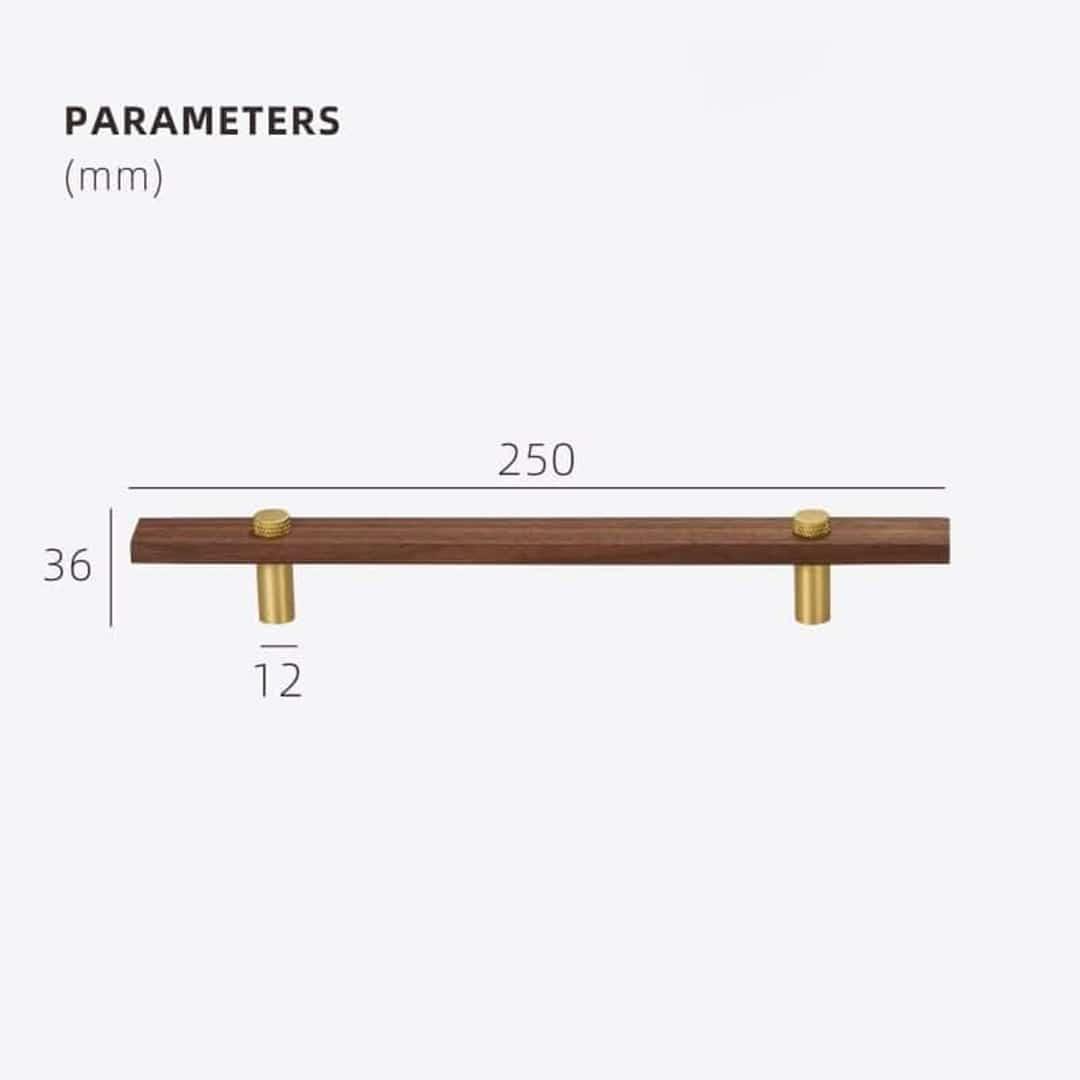 TAHTA / Walnut & Brass Handles - Handle Shop Couture