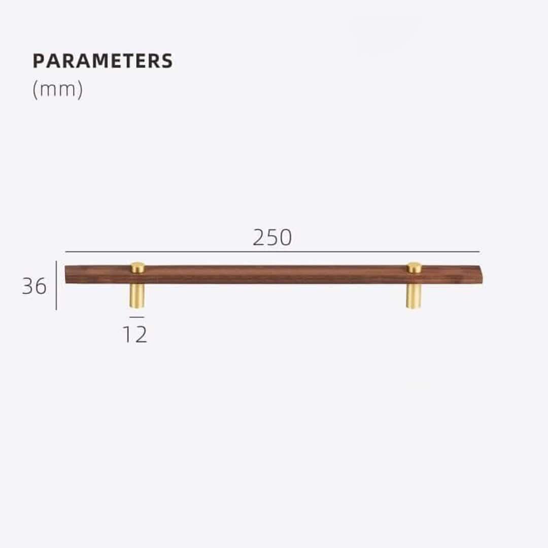 TAHTA / Walnut & Brass Handles - Handle Shop Couture