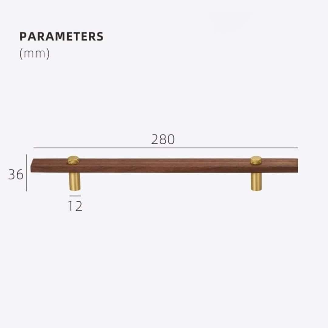 TAHTA / Walnut & Brass Handles - Handle Shop Couture