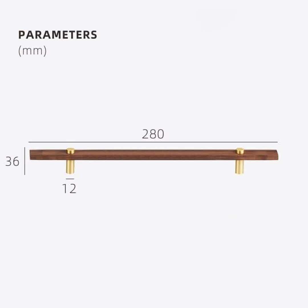 TAHTA / Walnut & Brass Handles - Handle Shop Couture
