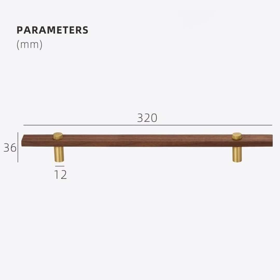 TAHTA / Walnut & Brass Handles - Handle Shop Couture