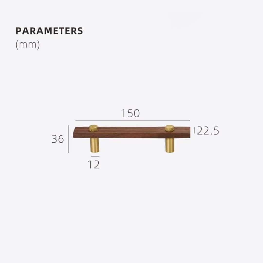 TAHTA / Walnut & Brass Handles - Handle Shop Couture