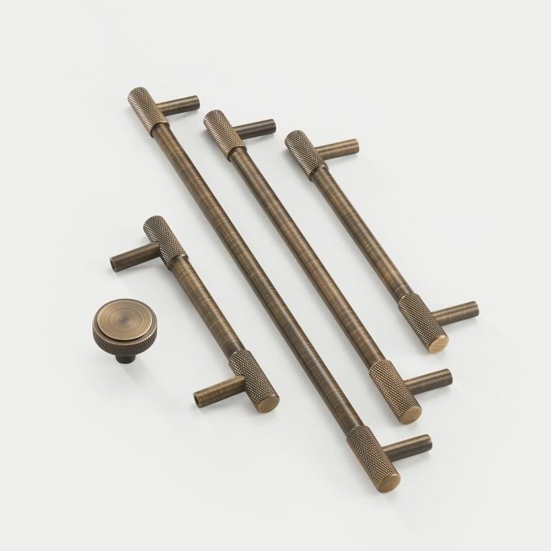 VOULA / SOLID BRASS HANDLES / KNURLED - Handle Shop Couture