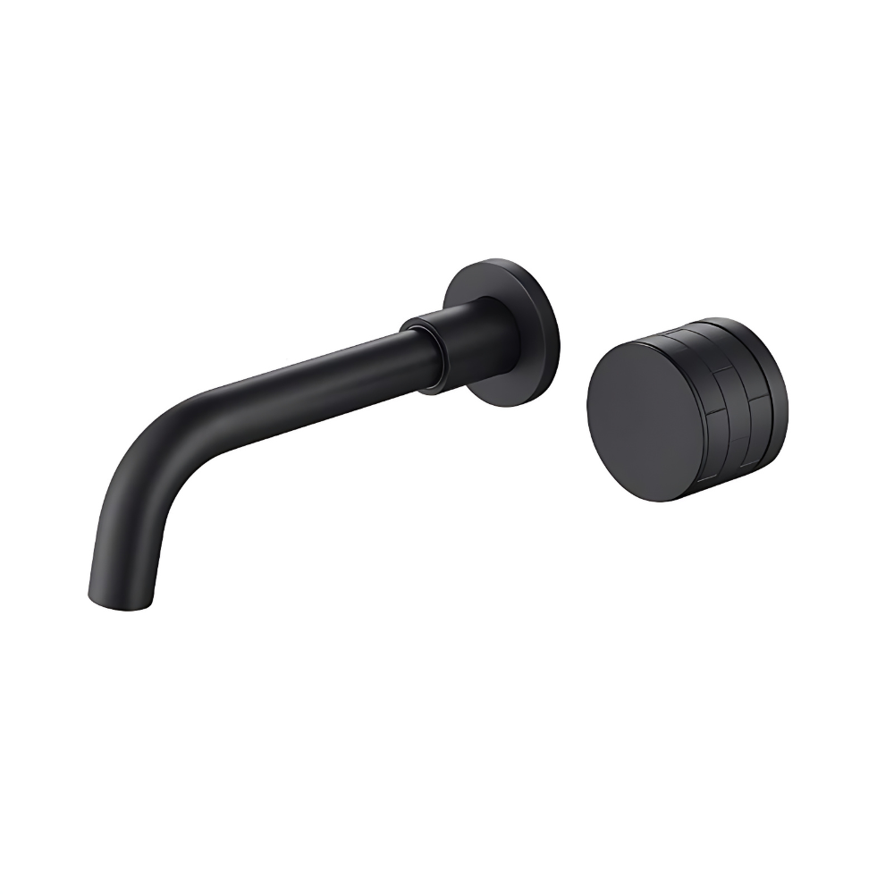 LUMINASTREAM / Wall-Mounted Bathroom Faucet - Gunmetal Grey / Dual ...