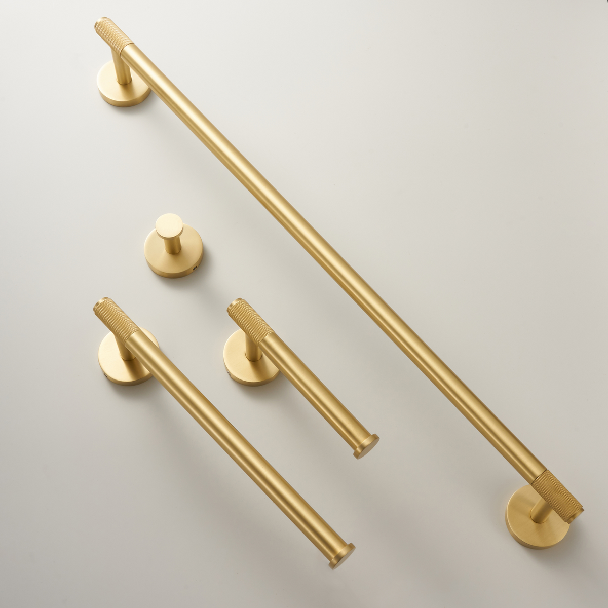 EARL Accesorios de baño de latón macizo moleteado