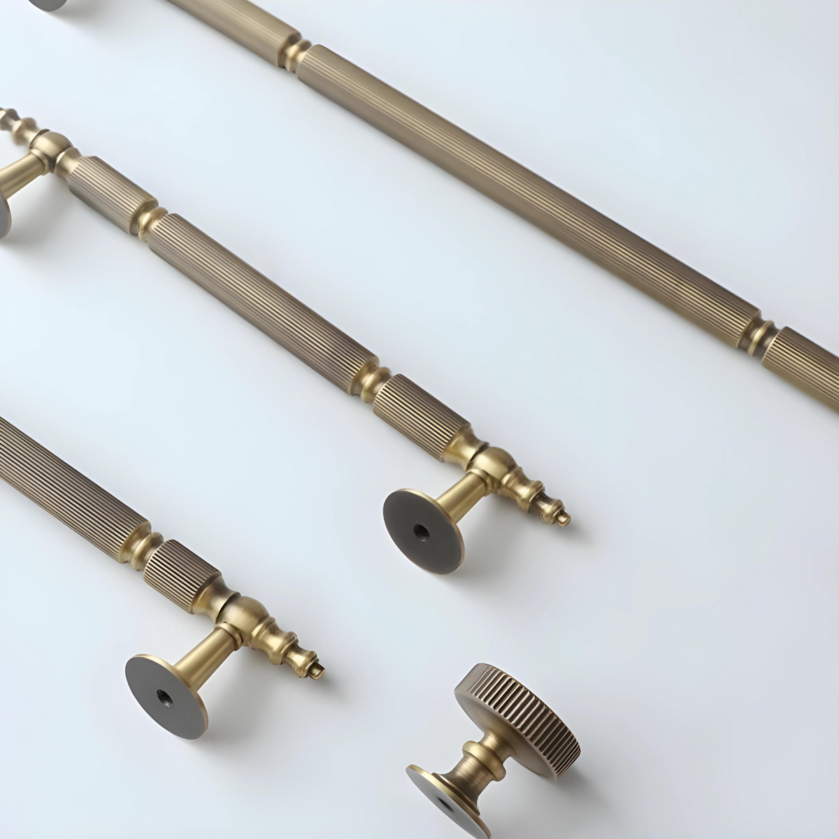 Guardia / Solid Brass Linear Knurled Handles | Handle Shop Couture ...