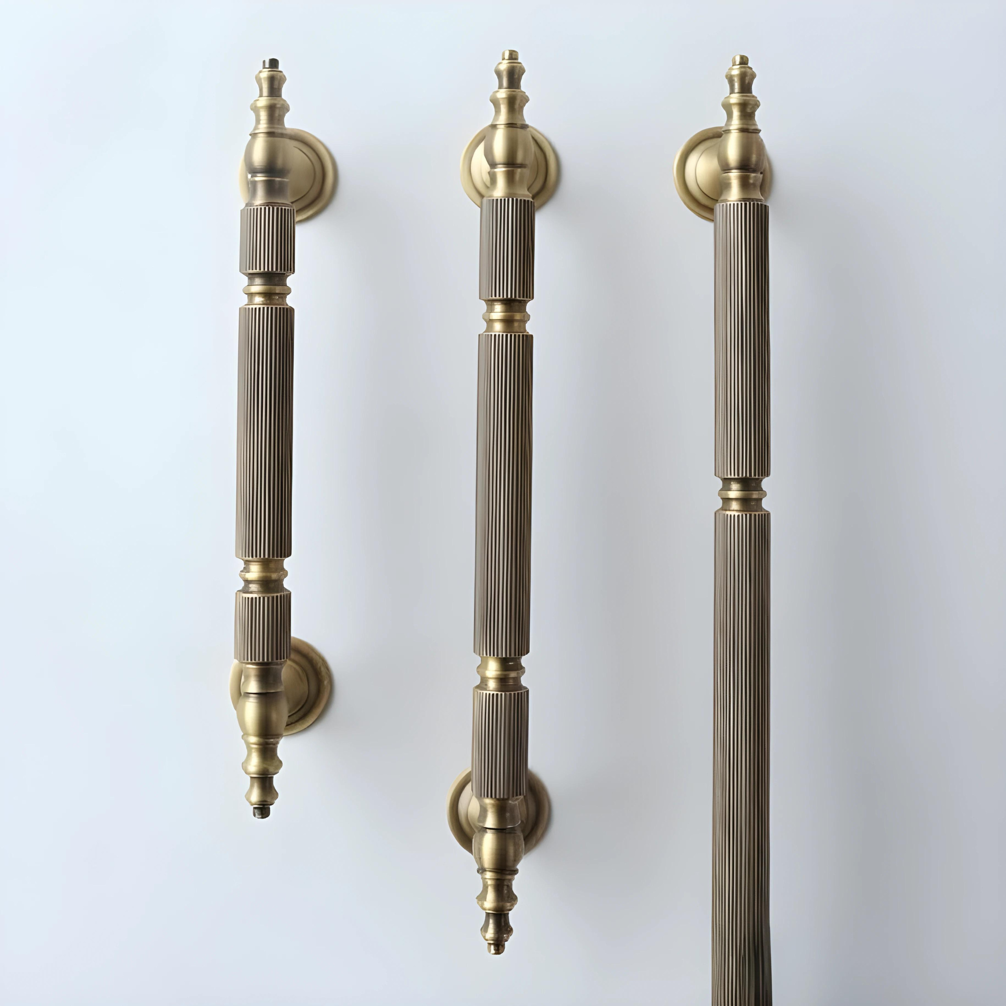 Guardia / Solid Brass Linear Knurled Handles | Handle Shop Couture ...