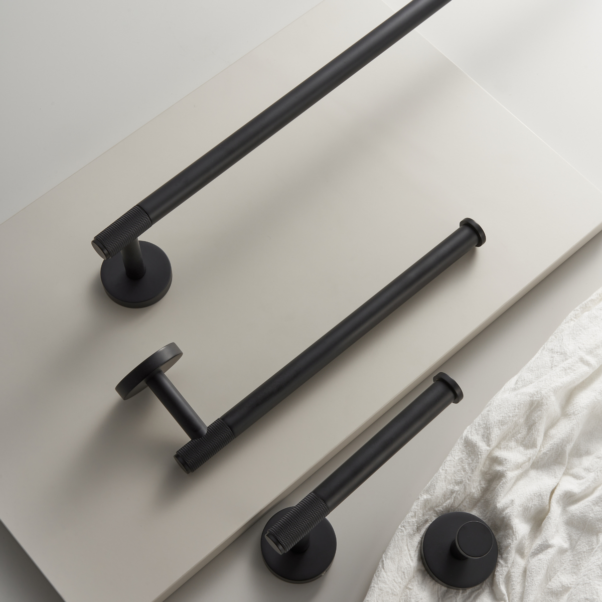 EARL Accesorios de baño de latón macizo moleteado