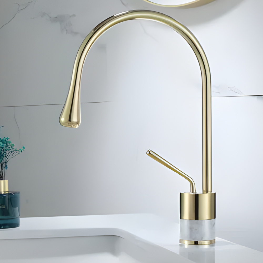 ALAIN / Marble Bathroom Faucet - Handle Shop Couture