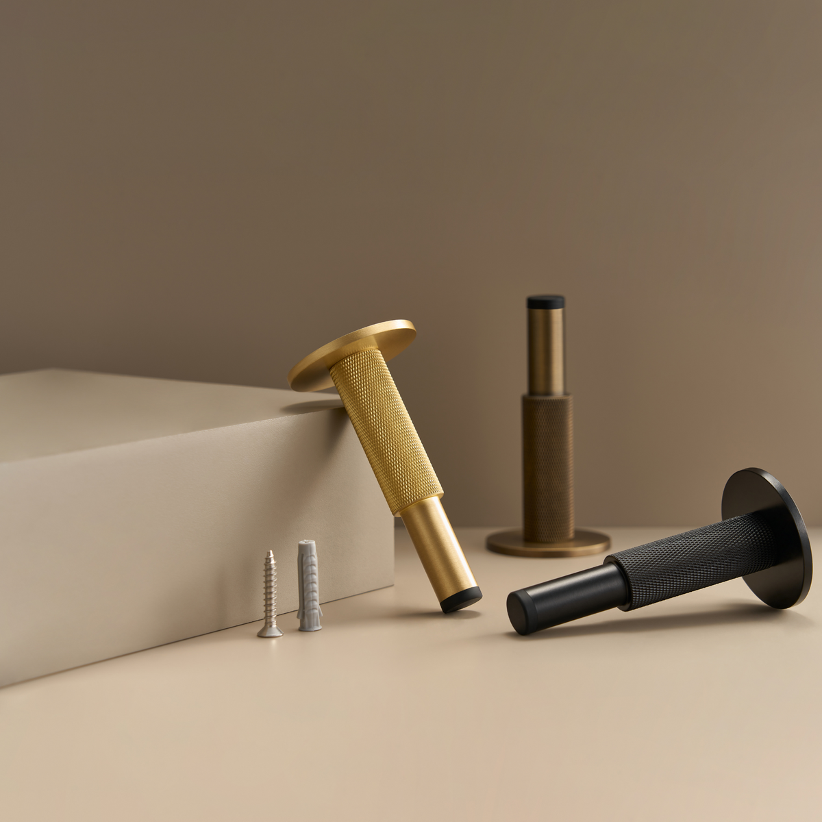 MOGLE / Knurled Brass Door Stop - Handle Shop Couture