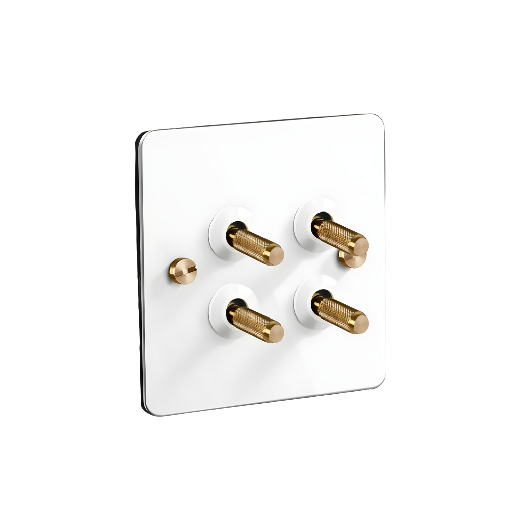 Brass Toggle Light Switch (3Gang) Handle Shop Couture