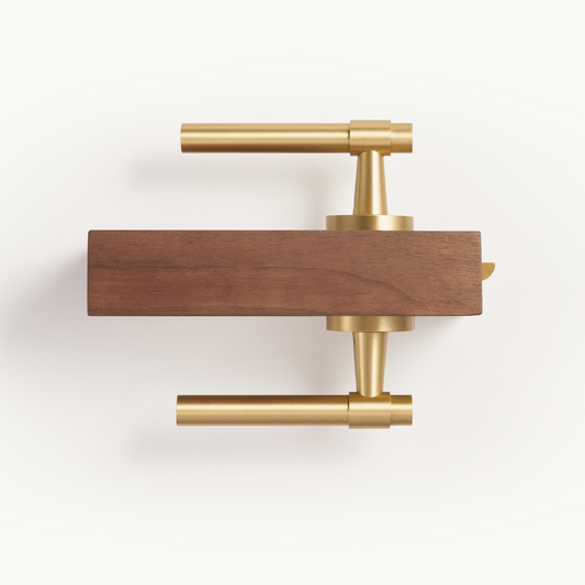 CARDO / Brass Lever Handle & Lock Set