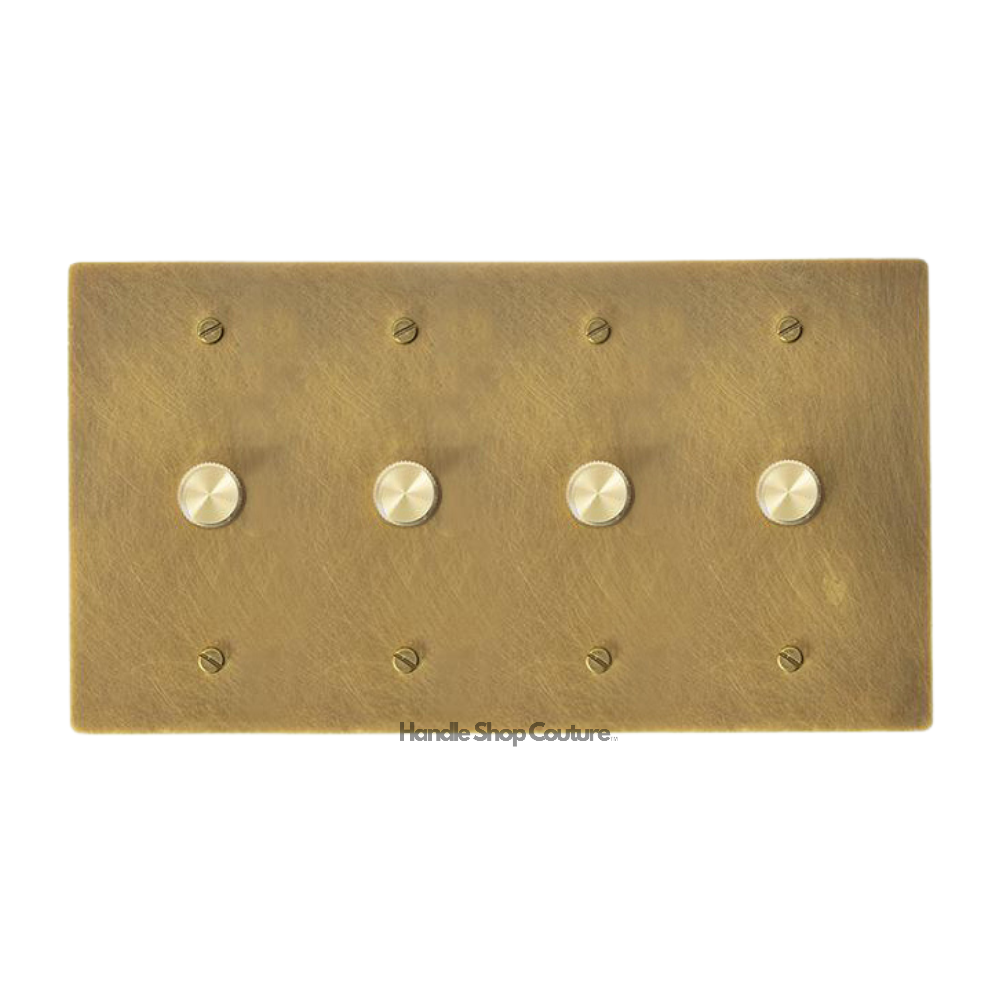 KLAS / Brass Rotary Dimmer Switch (4-Gang) - Handle Shop Couture