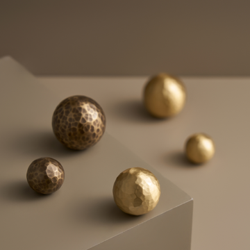 LOREN / Hammered Brass Cabinet Knobs