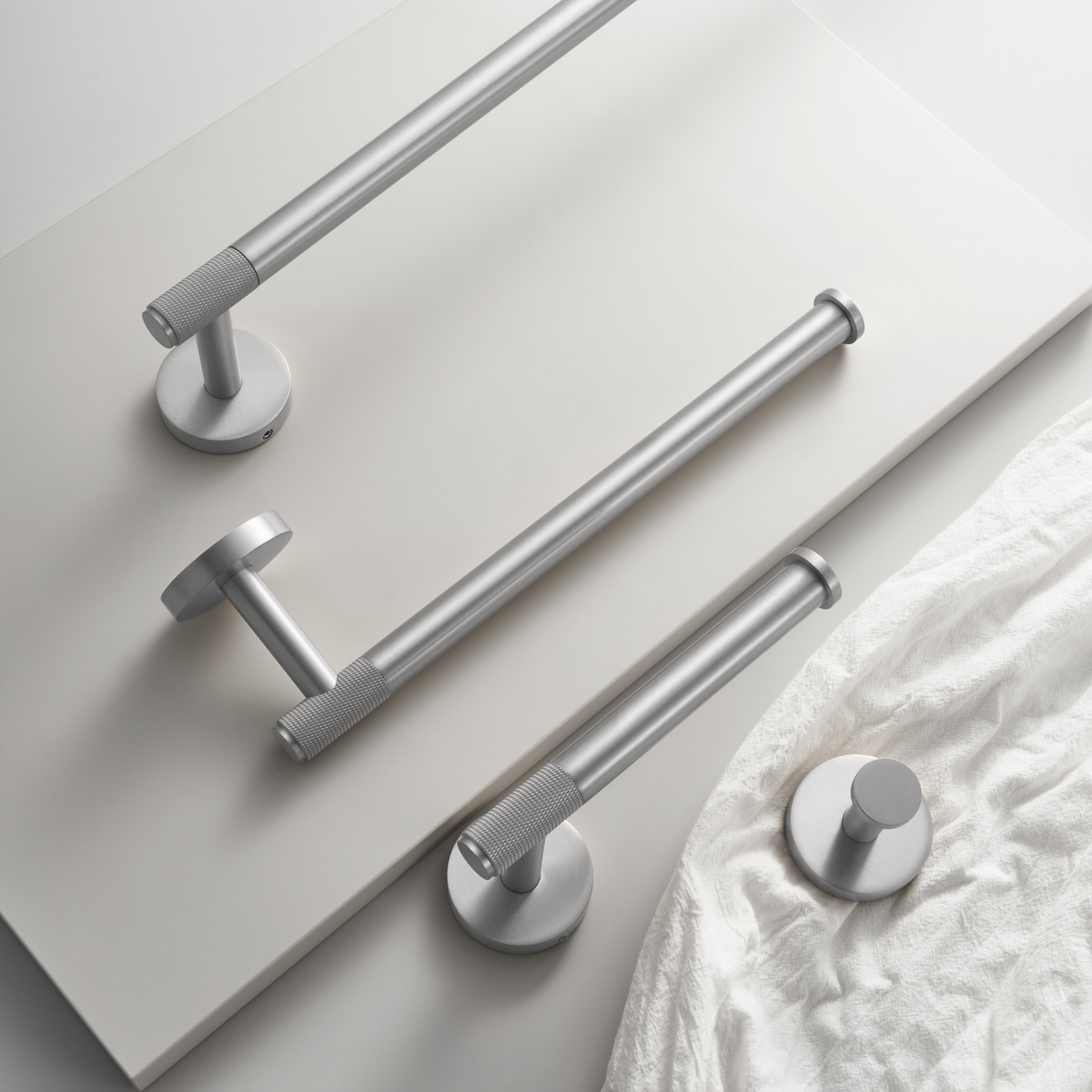 EARL Accesorios de baño de latón macizo moleteado