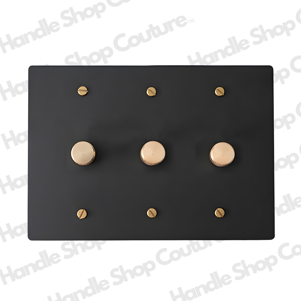 KLAS / مفتاح تعتيم دوّار من النحاس (3 فتحات)