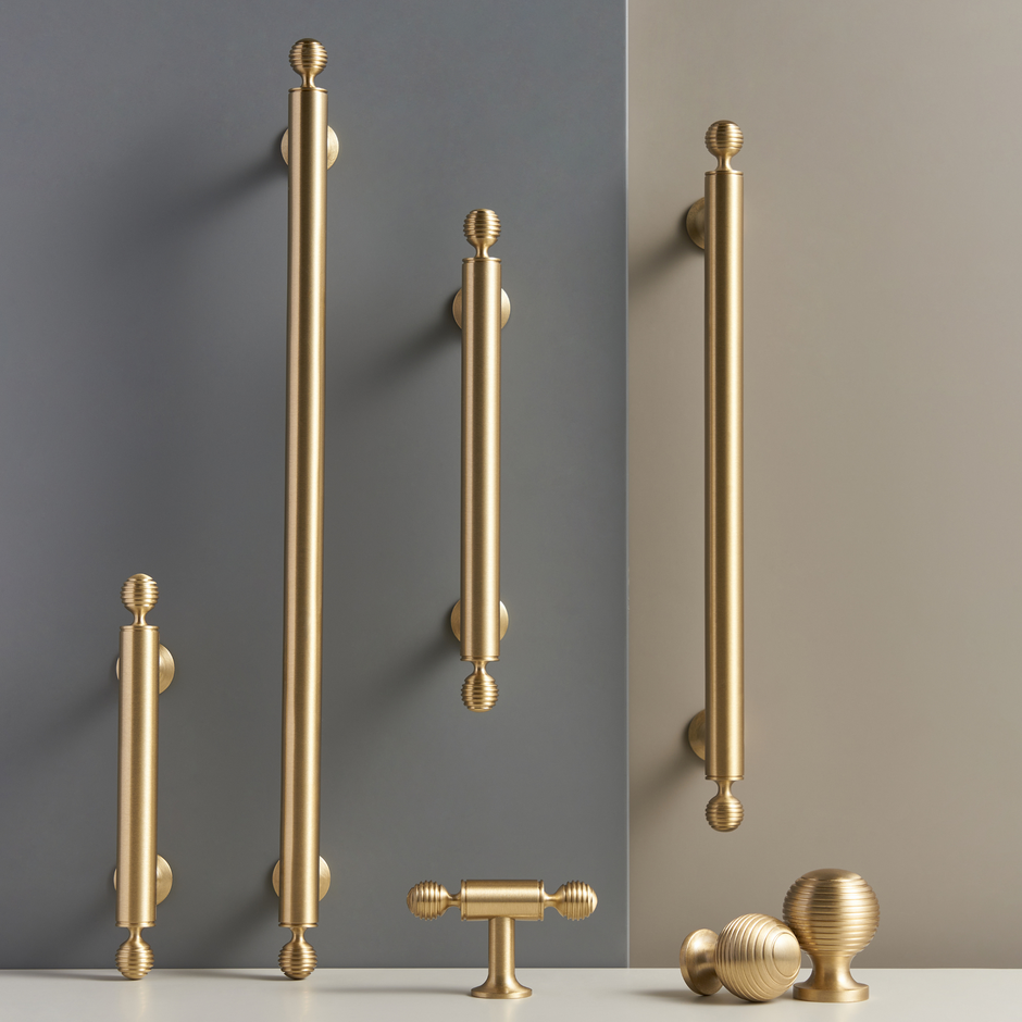 SOLID BRASS HANDLES / LINEAR KNURL - Handle Shop Couture