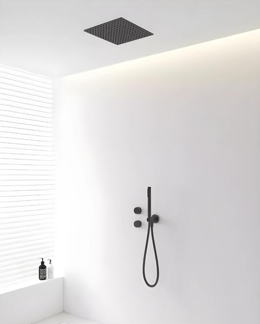 SENSIAL / Knurled Brass Embedded Shower System