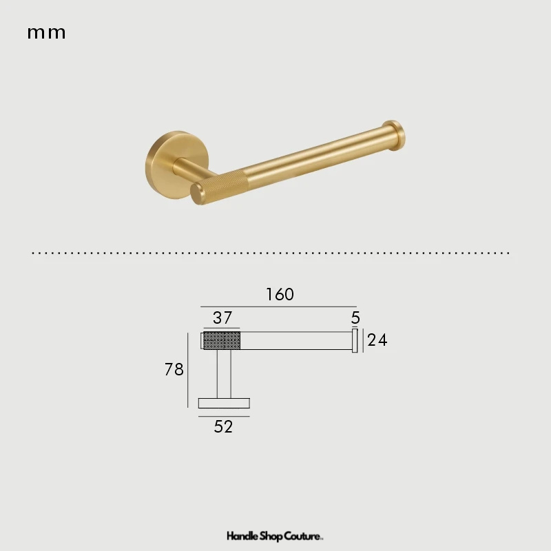 EARL Accesorios de baño de latón macizo moleteado