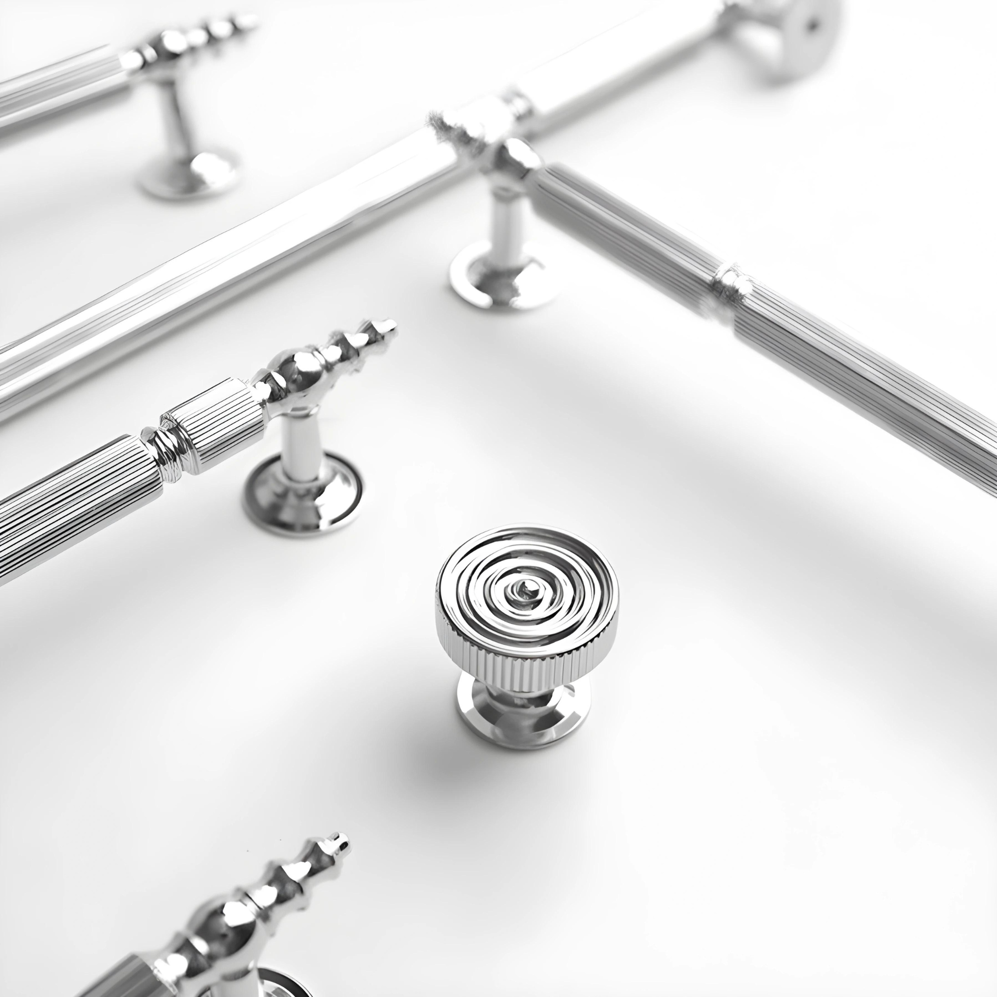 Guardia / Solid Brass Linear Knurled Handles | Handle Shop Couture ...