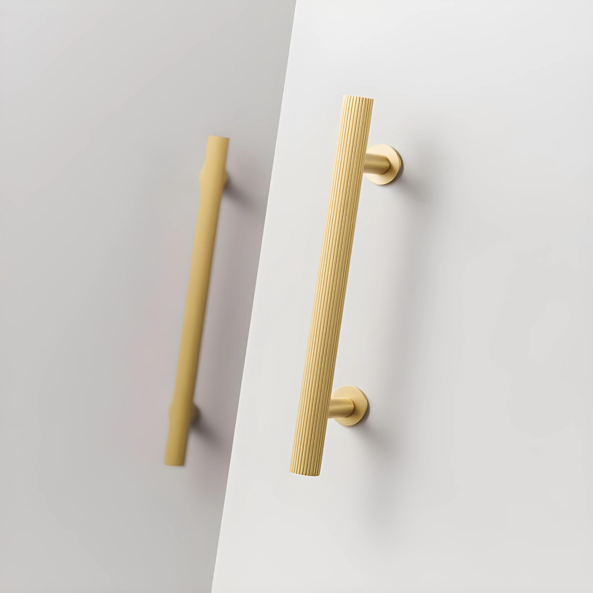 SOLID BRASS HANDLES / LINEAR KNURL - Handle Shop Couture