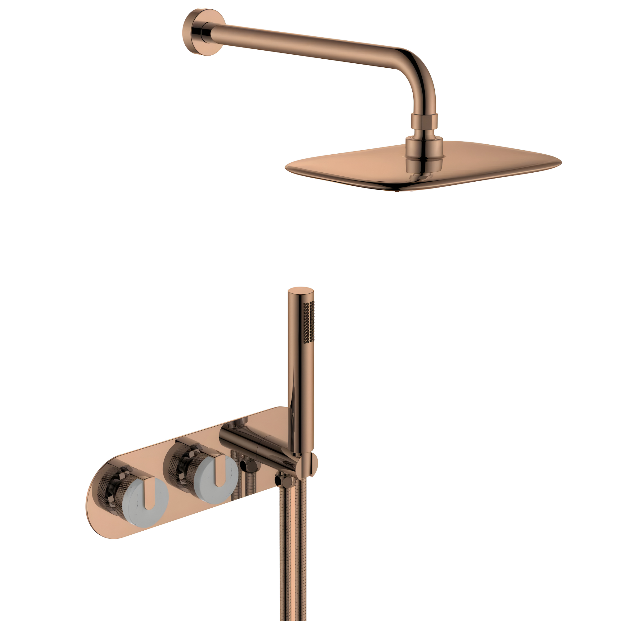 NIKO / Marble & Brass Shower System Dual Control
