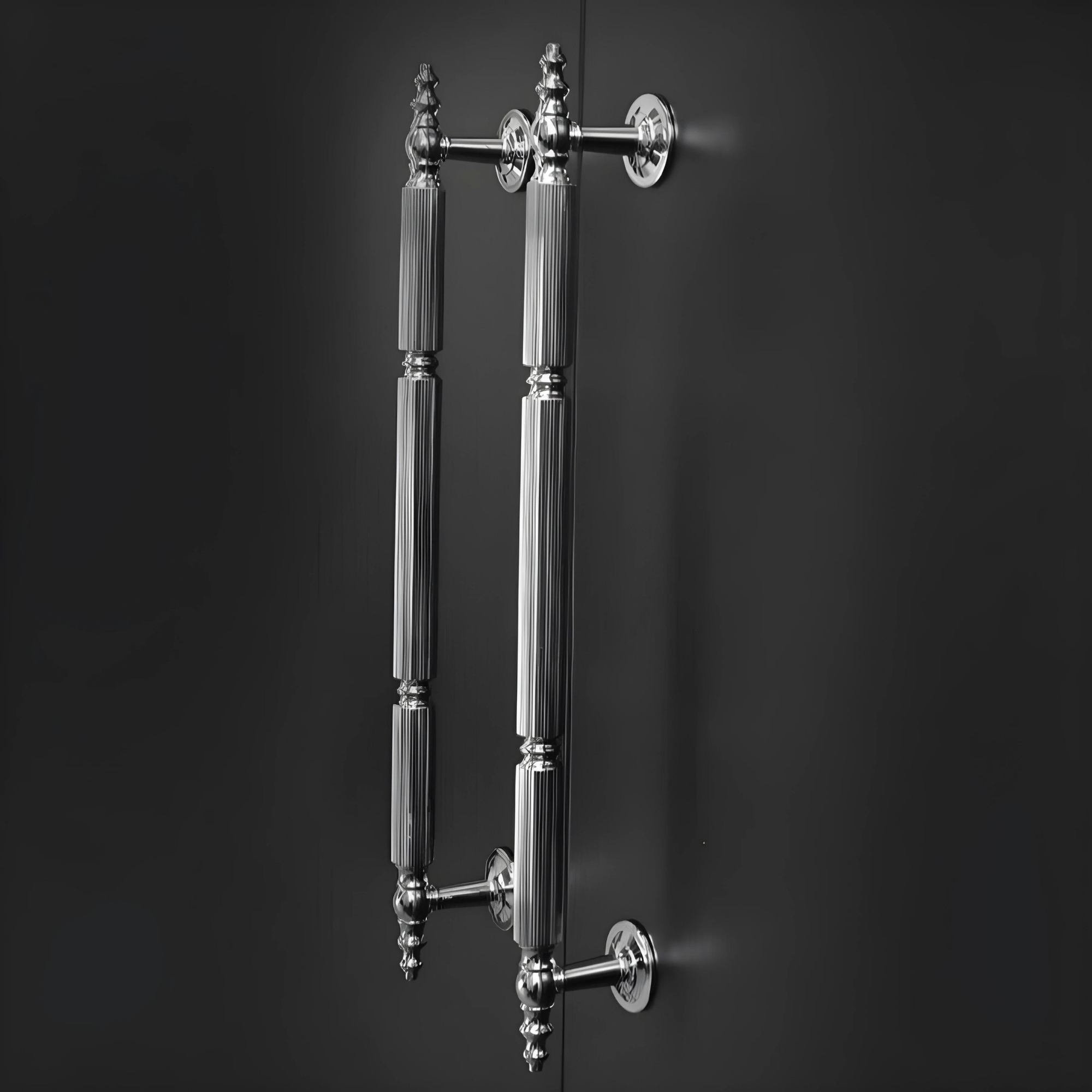 Guardia / Solid Brass Linear Knurled Handles | Handle Shop Couture ...