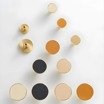 MILA / Solid Brass & Leather Knobs