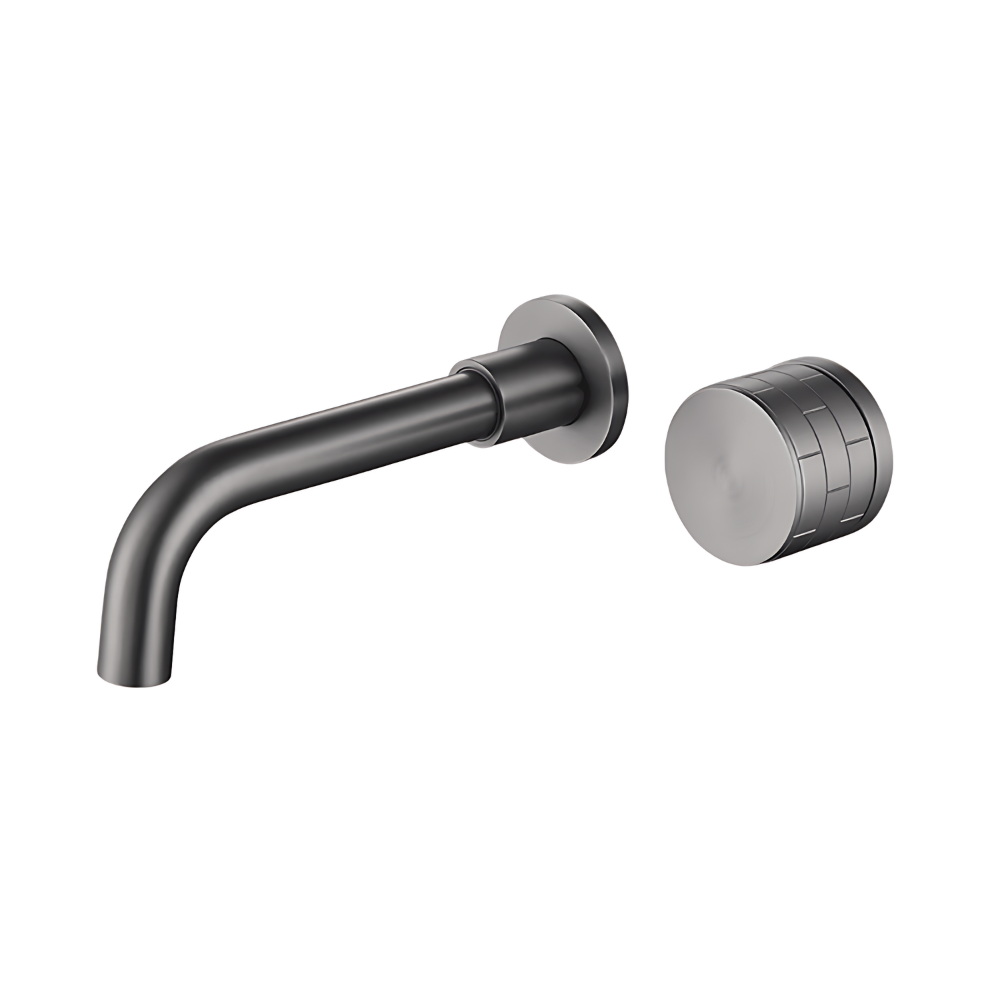 LUMINASTREAM / Wall-Mounted Bathroom Faucet - Gunmetal Grey / Dual ...