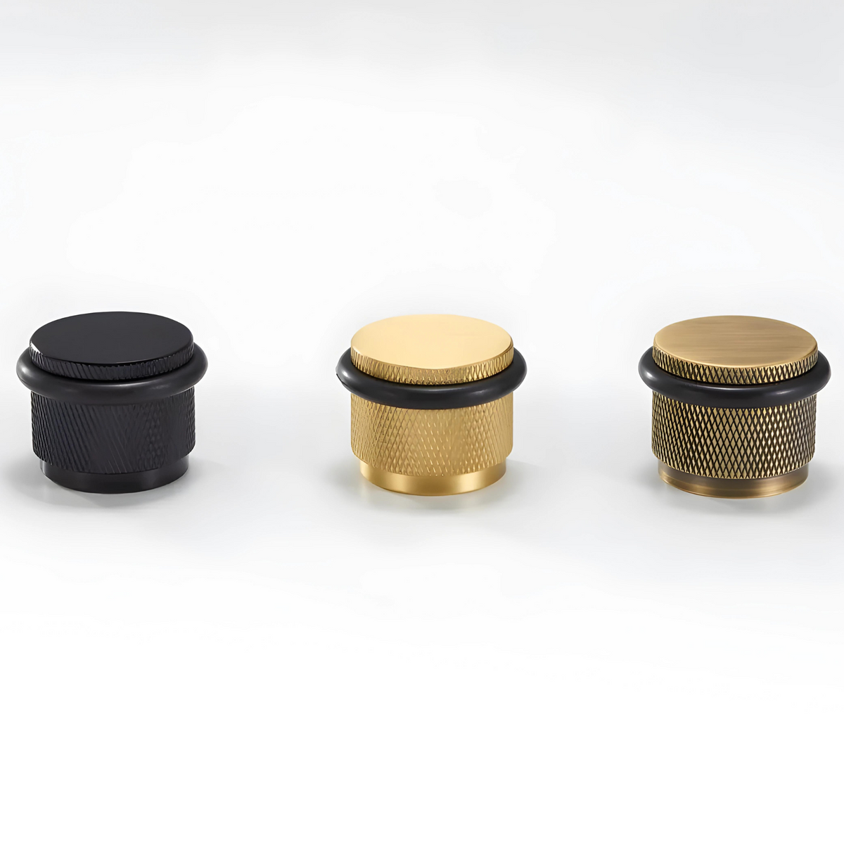 ABBEY / Knurled Brass Door Stop - Handle Shop Couture