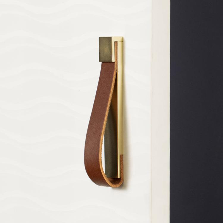 ALEMAGOU / LEATHER & BRASS PULL - Handle Shop Couture 