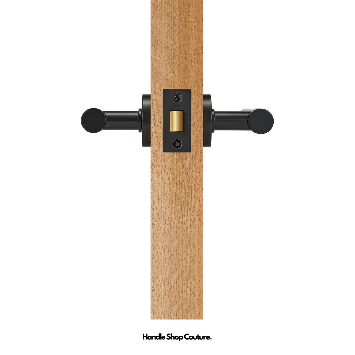 DELOS lever handle, Matte Black, Passage Set