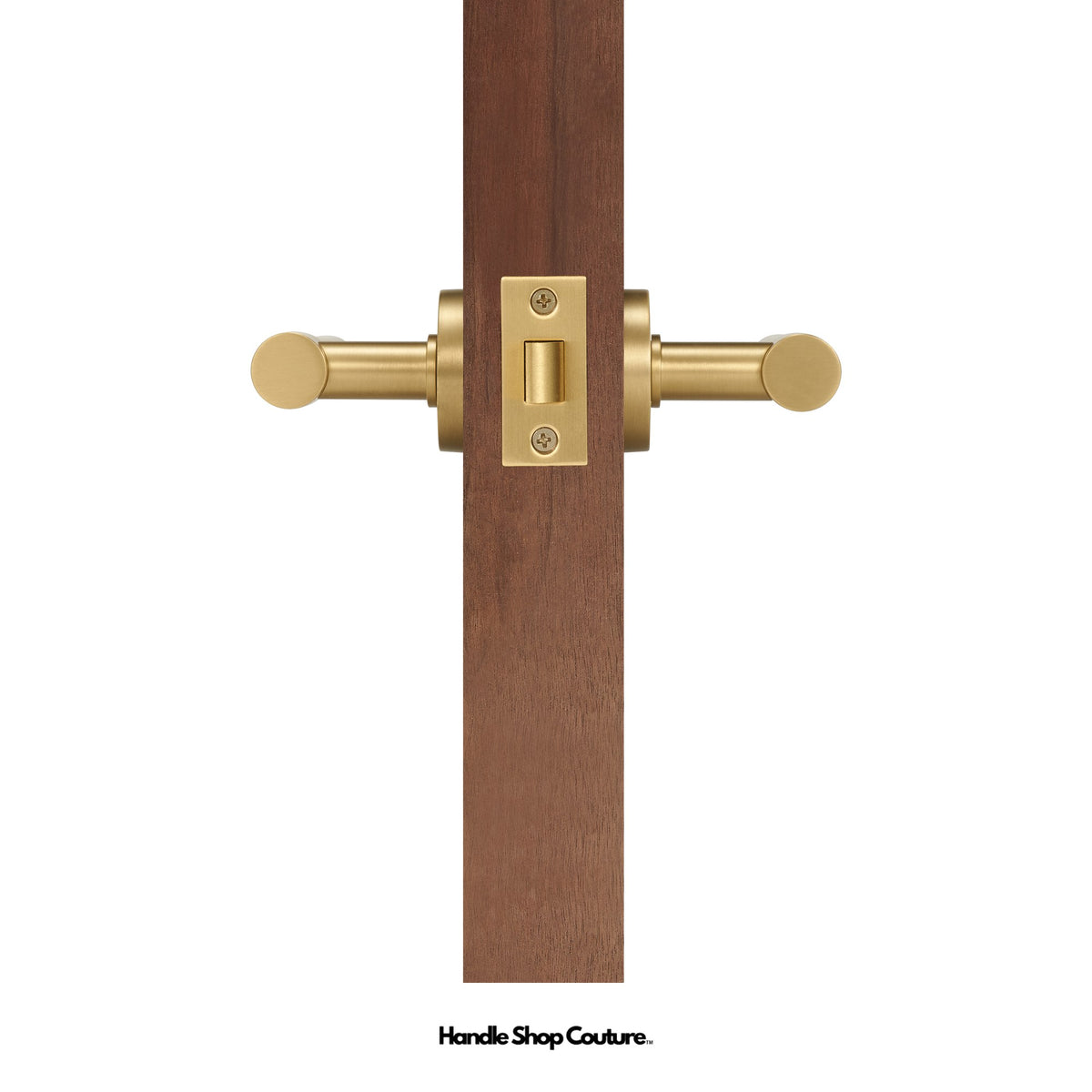 DELOS lever handle, Satin Brass, Passage Set