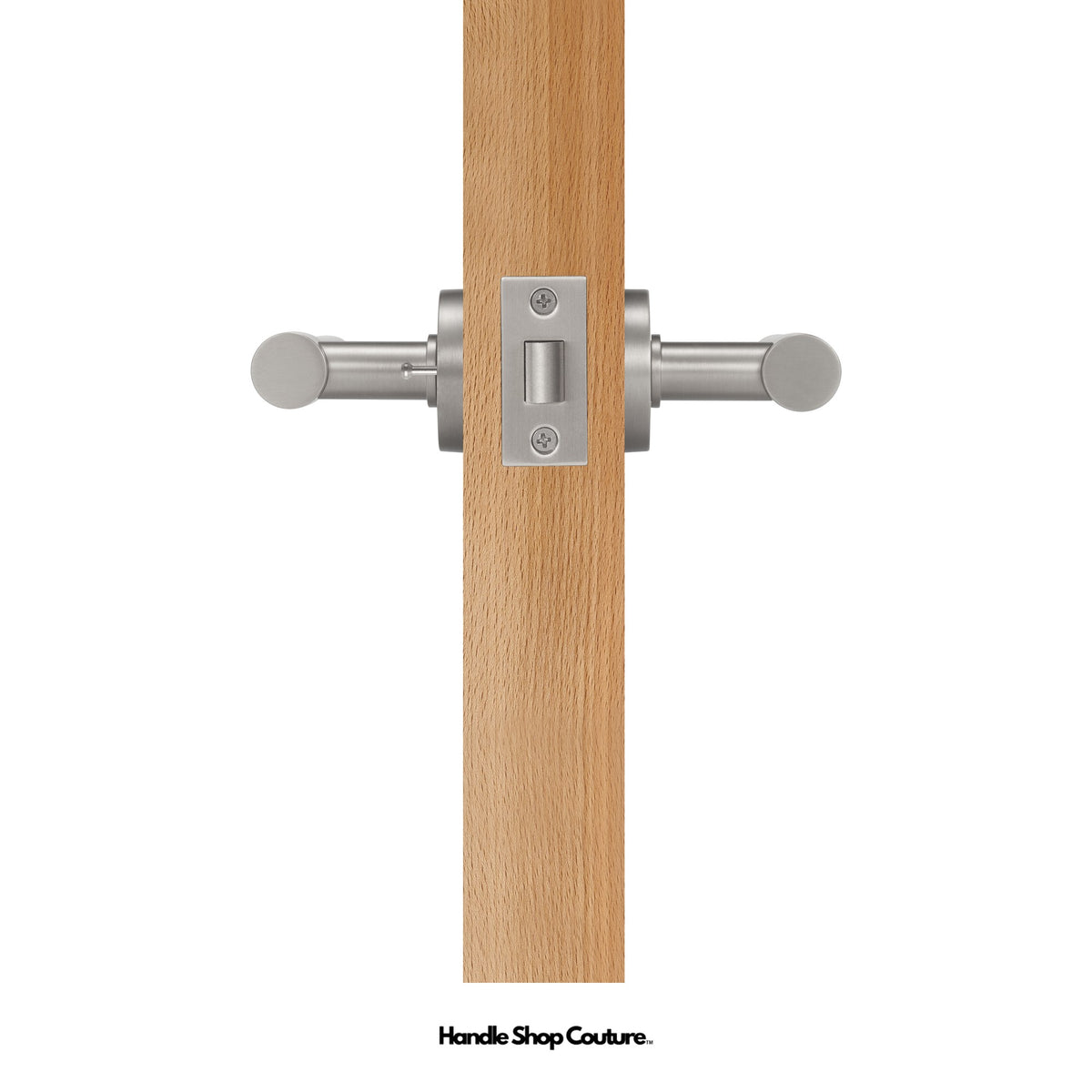 DELOS lever handle, Brushed Nickel, Privacy Set (Button)