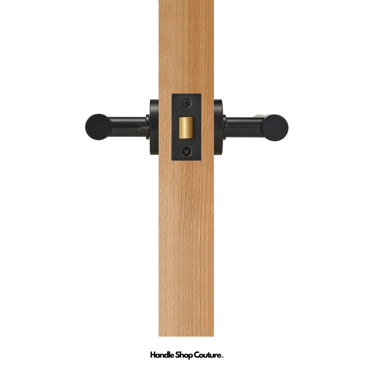 DELOS lever handle, Matte Black, Privacy Set (Button)