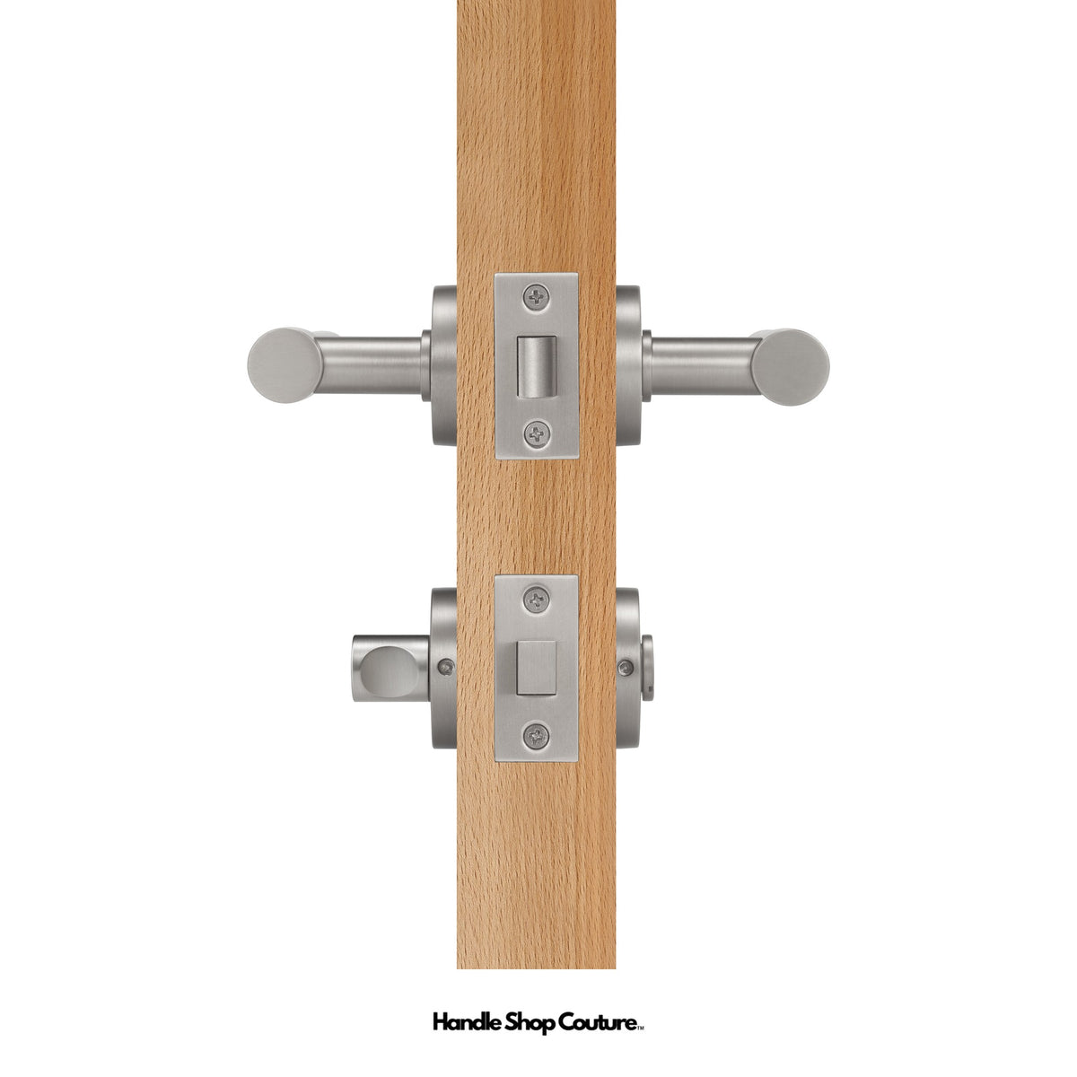 DELOS lever handle, Brushed Nickel, Privacy Set (Thumb Turn)