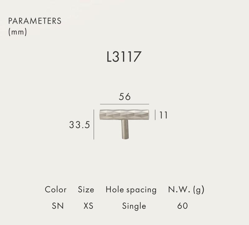 DIAMANTE / SOLID BRASS HANDLES / DIAMOND KNURL - Handle Shop Couture 