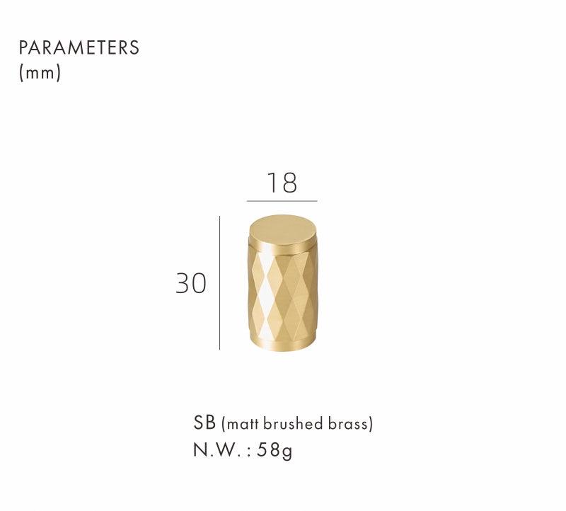 DIAMANTE / SOLID BRASS HANDLES / DIAMOND KNURL - Handle Shop Couture 