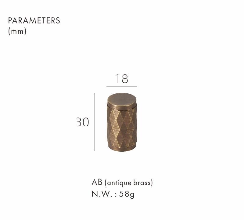 DIAMANTE / SOLID BRASS HANDLES / DIAMOND KNURL - Handle Shop Couture 
