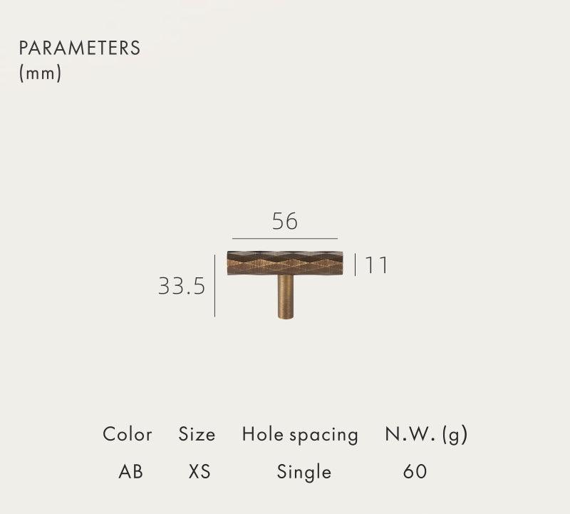 DIAMANTE / SOLID BRASS HANDLES / DIAMOND KNURL - Handle Shop Couture 