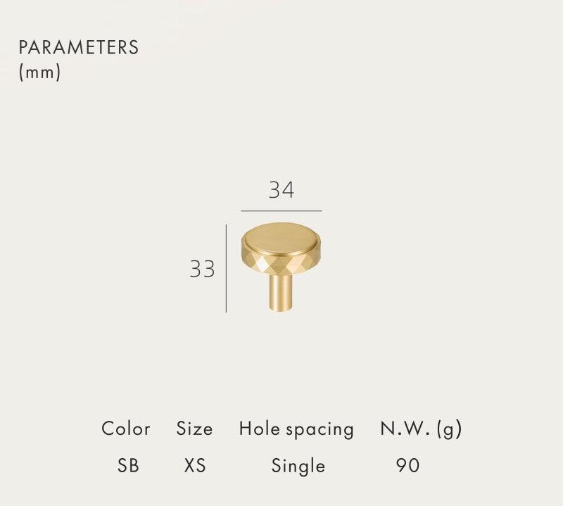 DIAMANTE / SOLID BRASS HANDLES / DIAMOND KNURL - Handle Shop Couture 