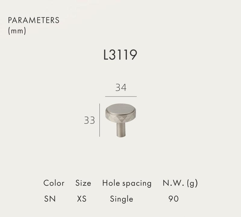 DIAMANTE / SOLID BRASS HANDLES / DIAMOND KNURL - Handle Shop Couture 