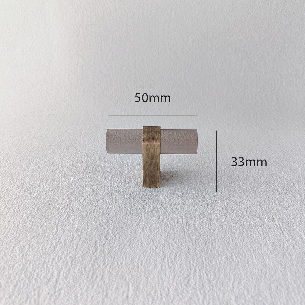 ELM / ACRYLIC & BRASS HANDLES - Handle Shop Couture 
