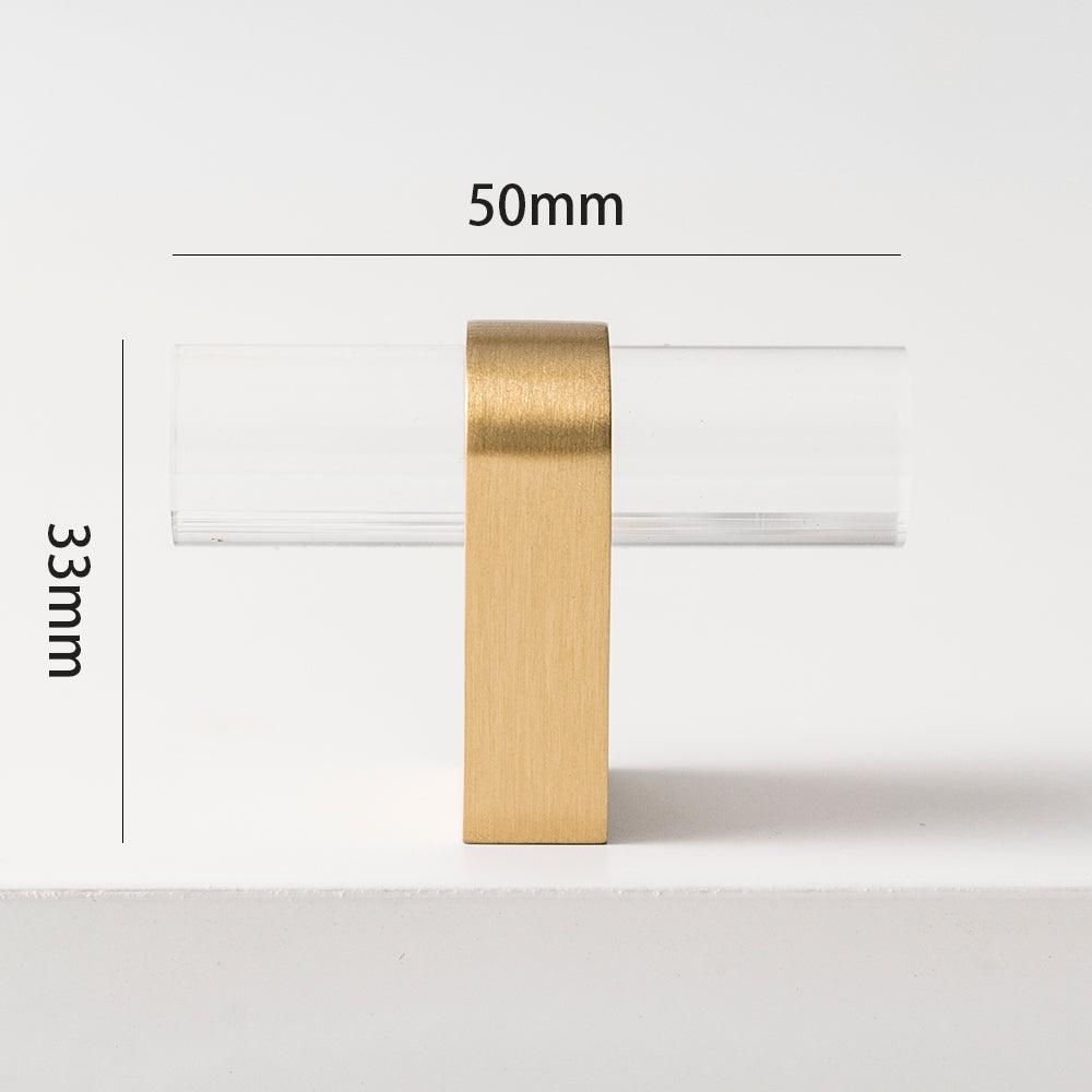 ELM / ACRYLIC & BRASS HANDLES - Handle Shop Couture 