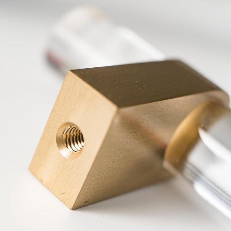 ELM / ACRYLIC & BRASS HANDLES - Handle Shop Couture 