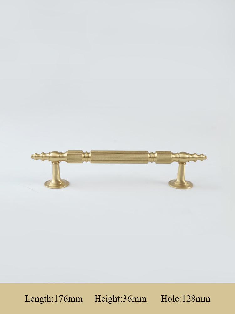 GUARDIA / SOLID BRASS HANDLES / LINEAR KNURL - Handle Shop Couture 