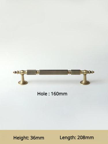 GUARDIA / SOLID BRASS HANDLES / LINEAR KNURL - Handle Shop Couture 