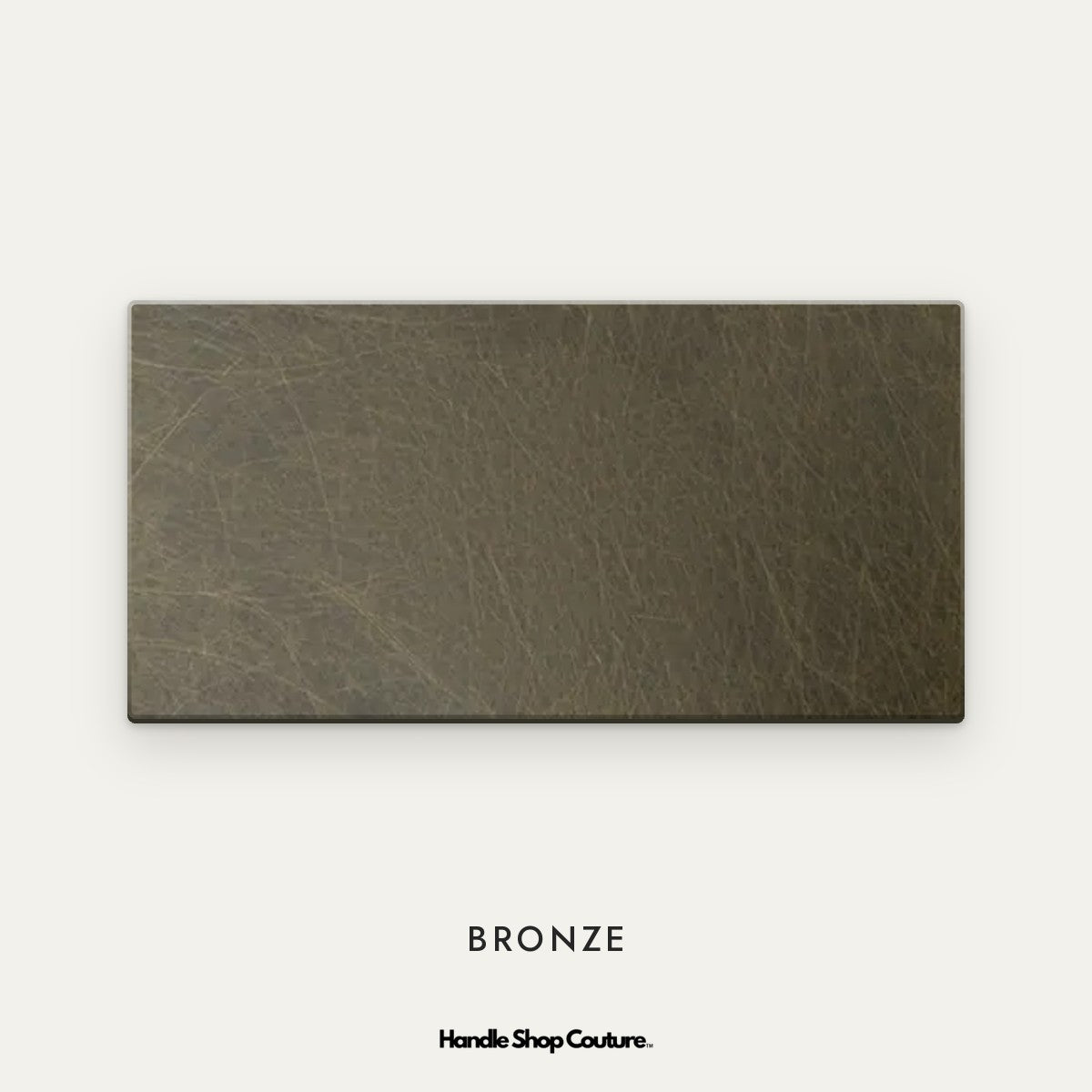 KLAS brass finish sample swatch, Bronze