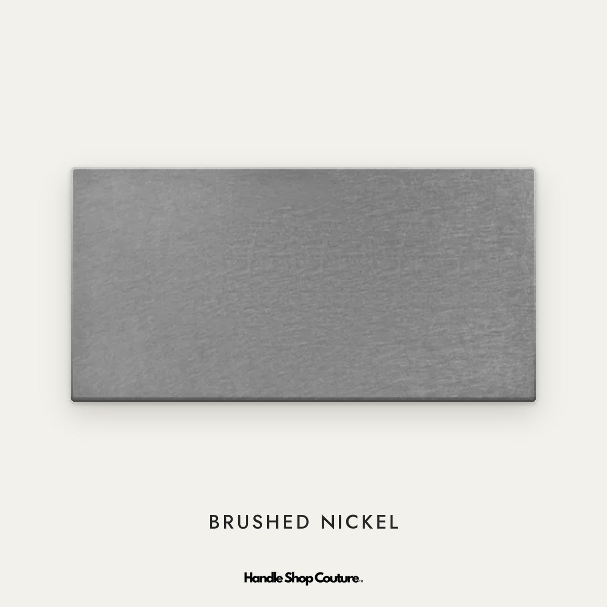 KLAS brass finish sample swatch, Brushed Nickel