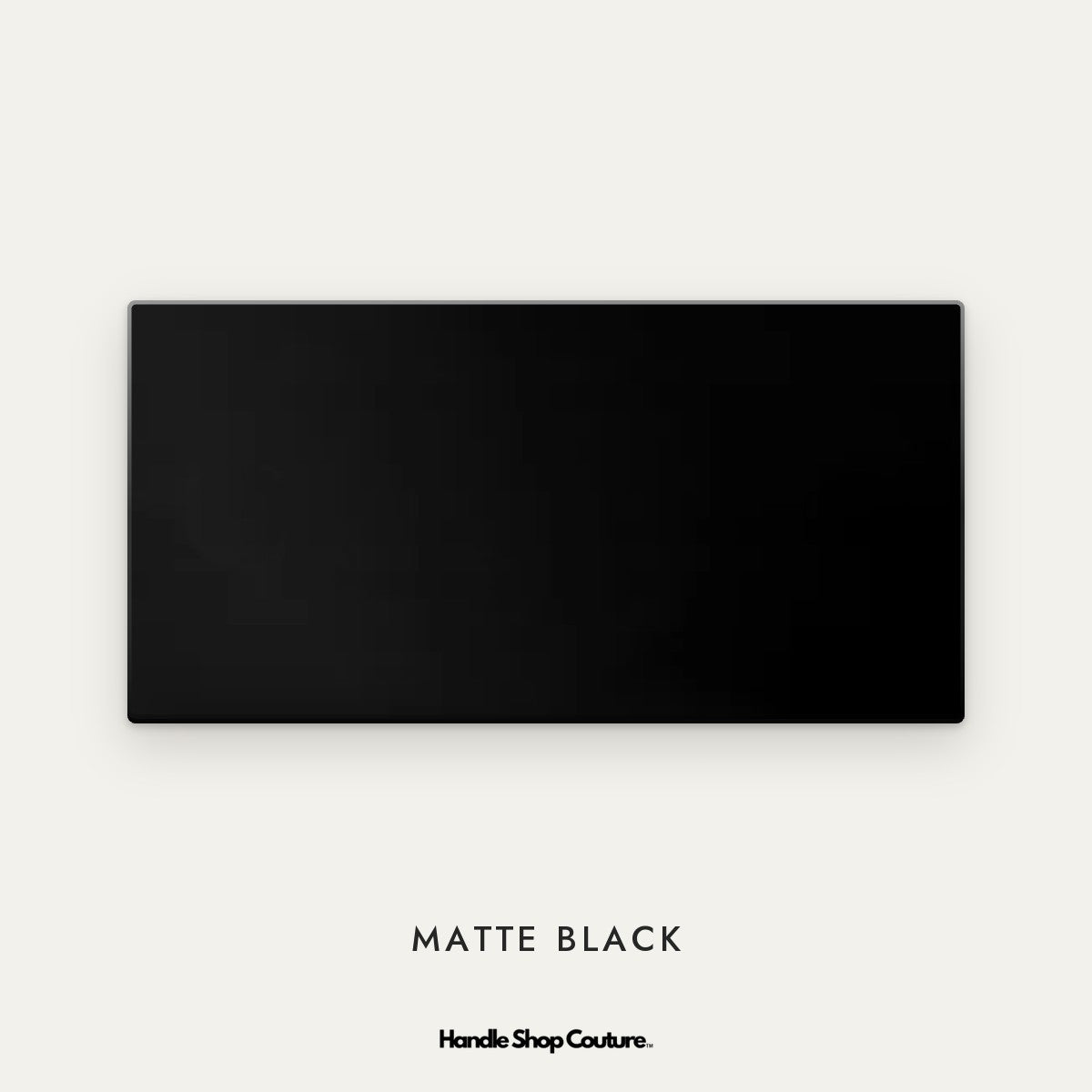 KLAS brass finish sample swatch, Matte Black